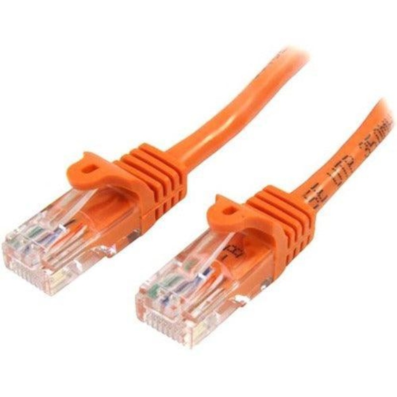 10m Orange Snagless Cat5e Patch Cable