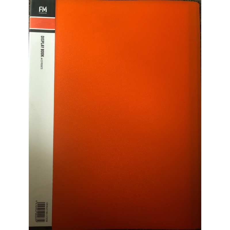 Display Book Orange A4 20 Pockets