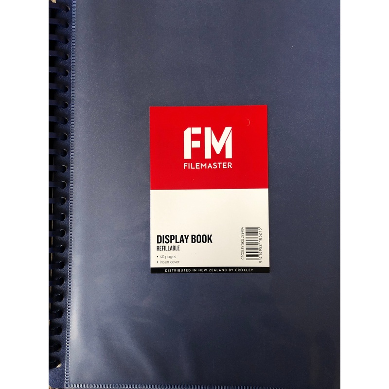 Display Book Refillable 40 Pages Insert Cover