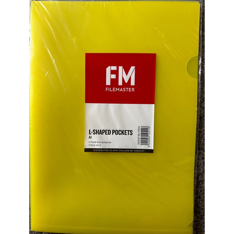 FM L-Shaped Pockets A4 ( Pack of 12 )