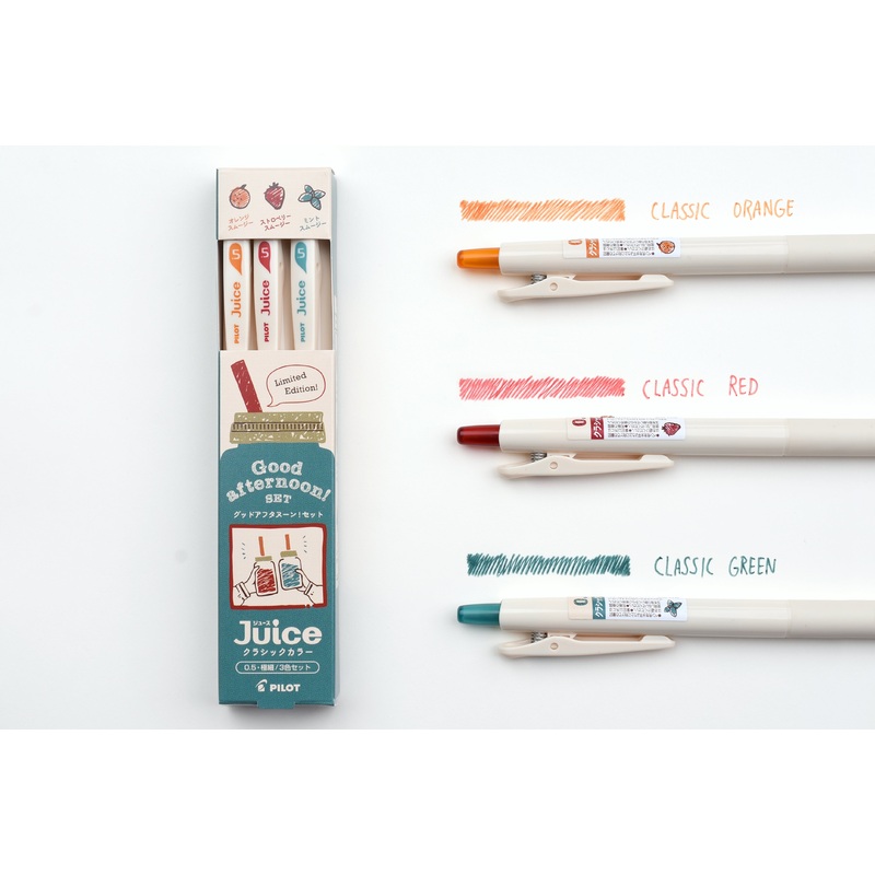 Pilot Juice Gel Pen – Classic Color Good Afternoon Set – Set of 3 – Limited Edition