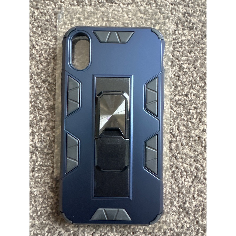 Rugged Protective Case with Metal Ring Kickstand for iPhone XR – New Design