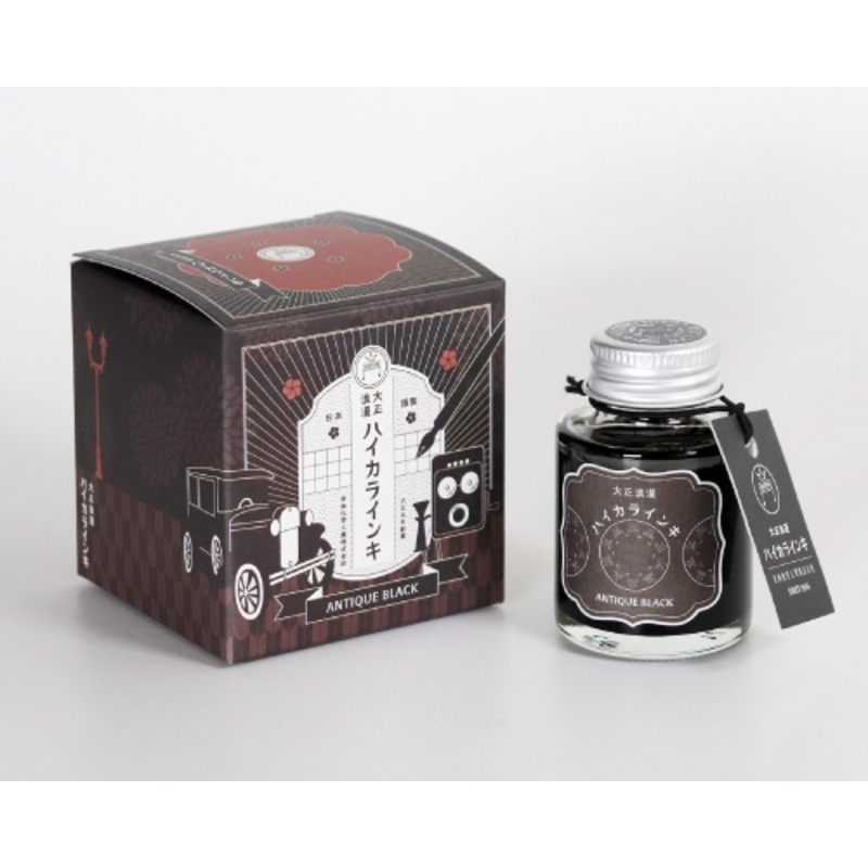 Teranishi Guitar Taisho Roman Haikara Fountain Pen Ink – Antique Black