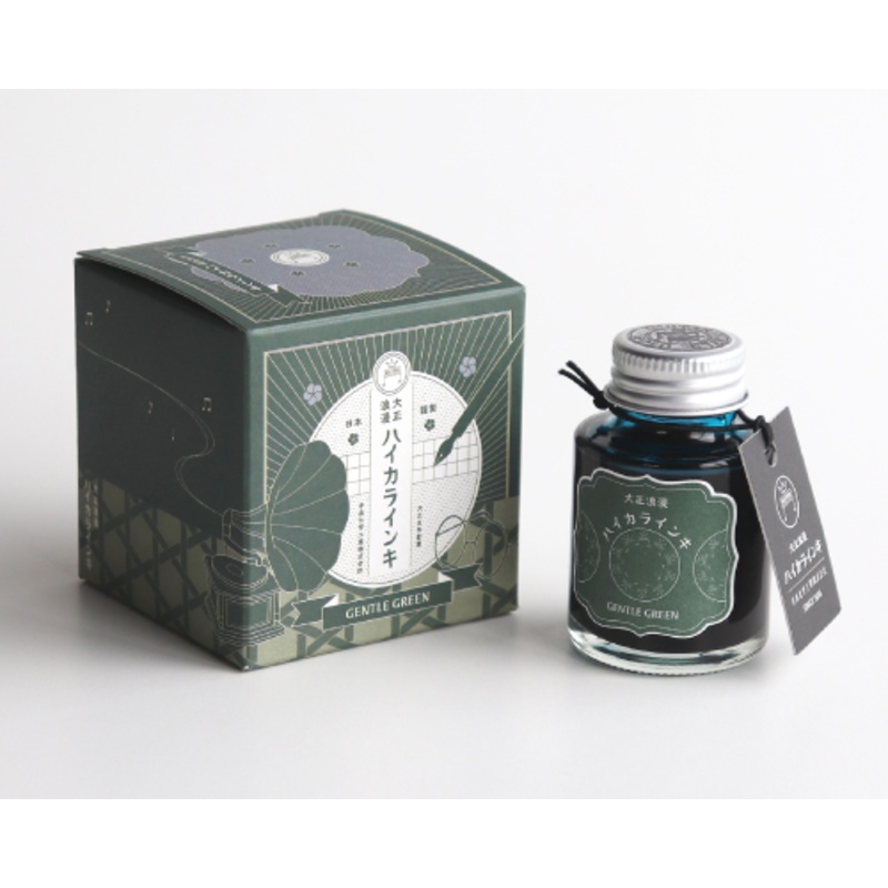 Teranishi Guitar Taisho Roman Haikara Fountain Pen Ink – Gentle Green