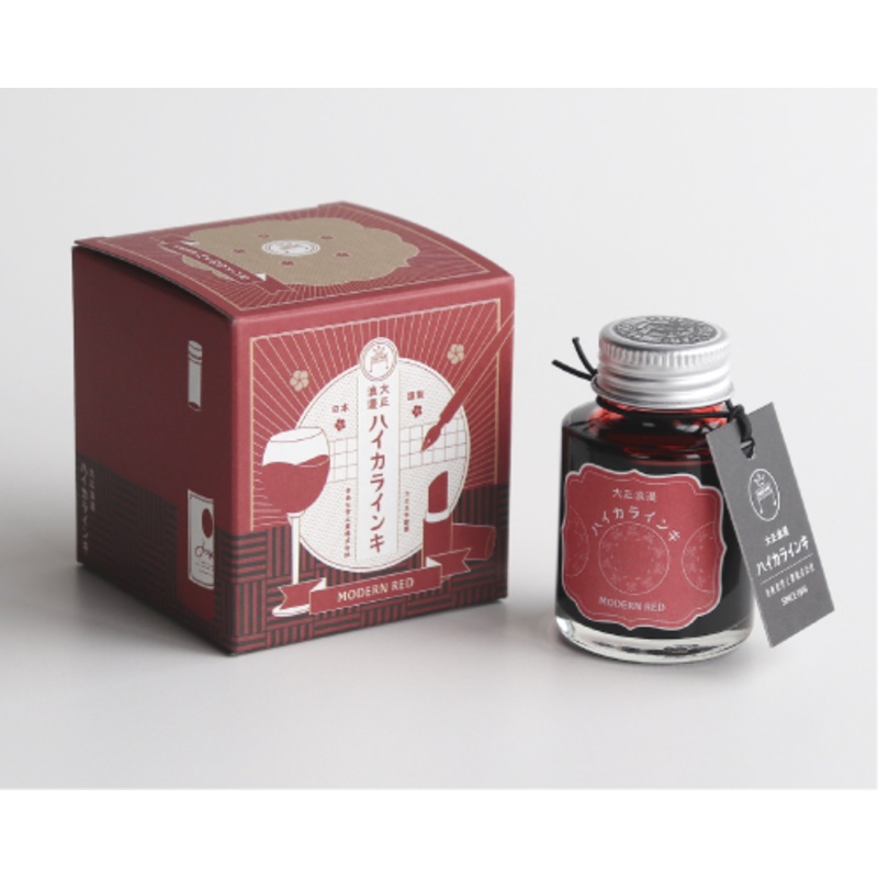 Teranishi Guitar Taisho Roman Haikara Fountain Pen Ink – Modern Red
