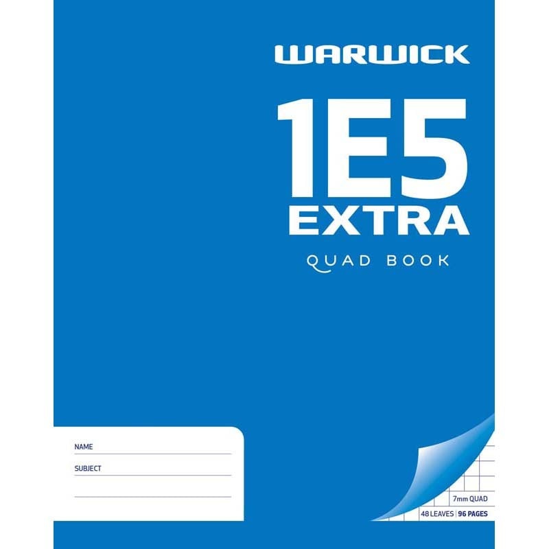 Warwick 1E5 Extra Quad Book
