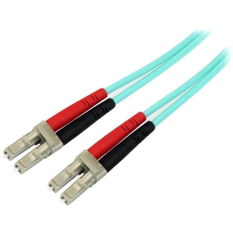 1m Aqua MM 50/125 OM4 Fiber Optic Cable