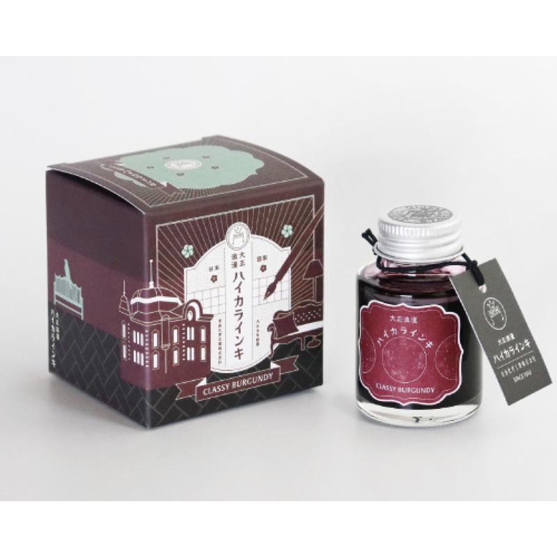 Teranishi Guitar Taisho Roman Haikara Fountain Pen Ink – Classy Burgundy
