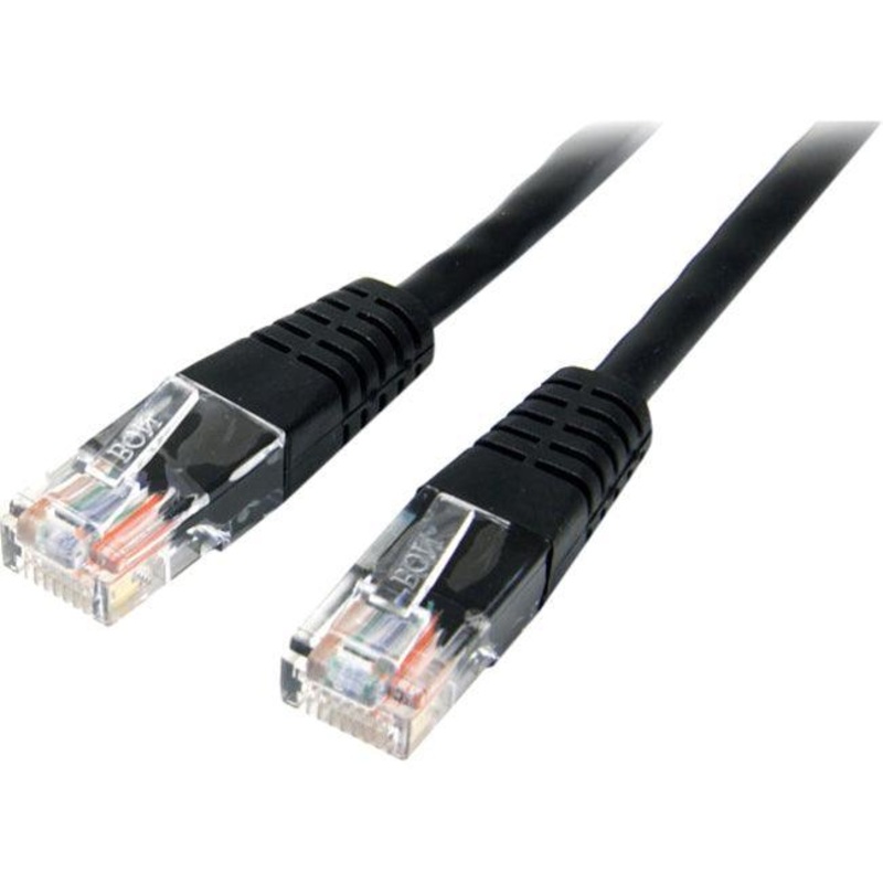15m Cat5e Black Molded Cat5e Patch Cable