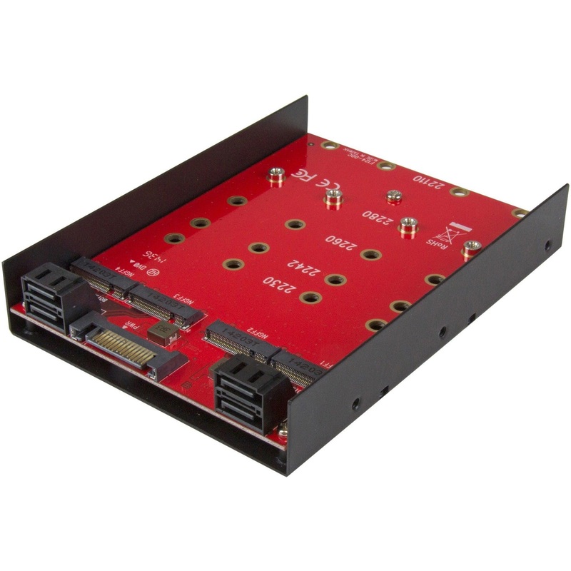 4x M.2 to SATA 3.5in mounting adapter