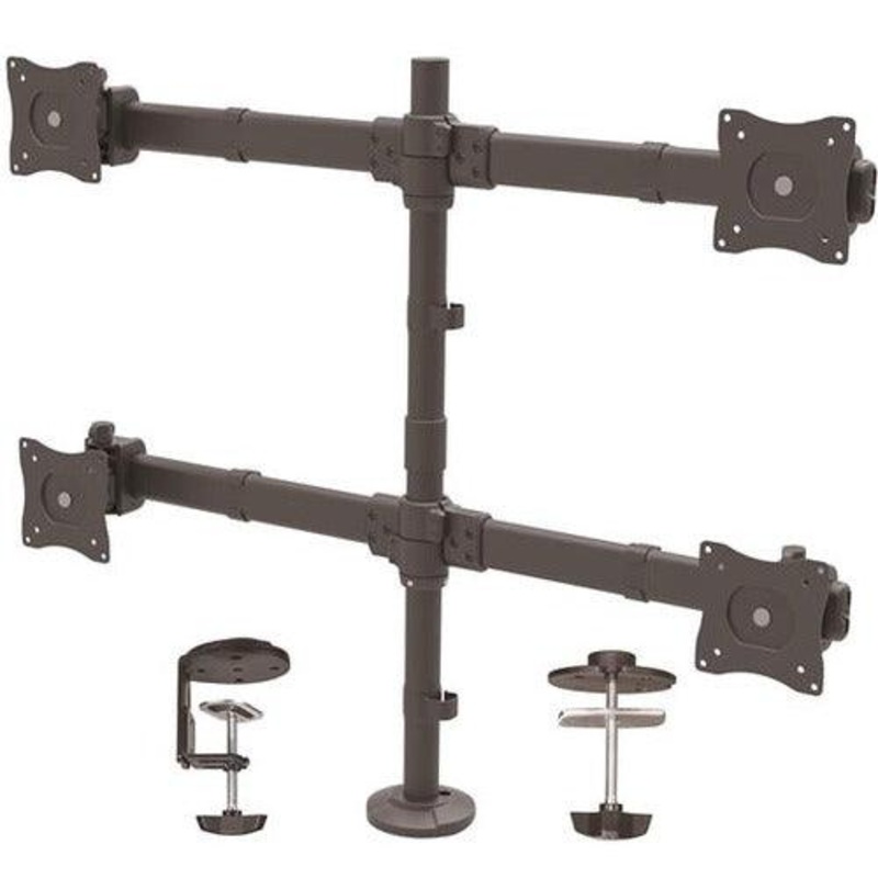Desk Mount Quad Monitor Arm – Steel