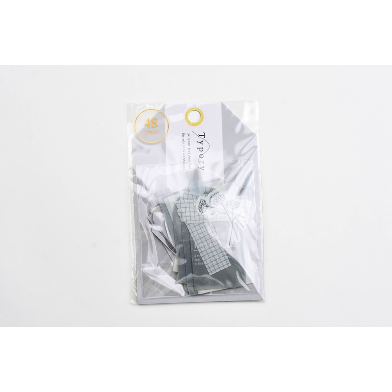 Q-Lia Typory Flake Stickers – Gray