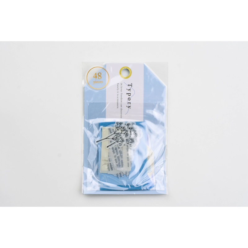 Q-Lia Typory Flake Stickers – Light Blue