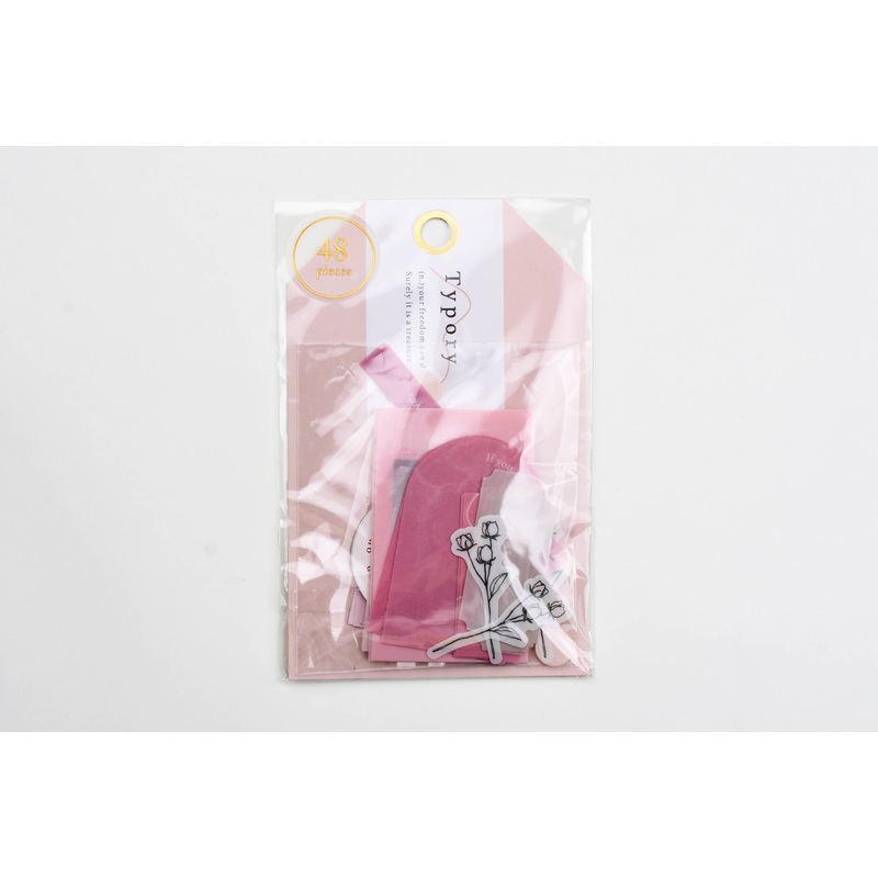 Q-Lia Typory Flake Stickers – Pink