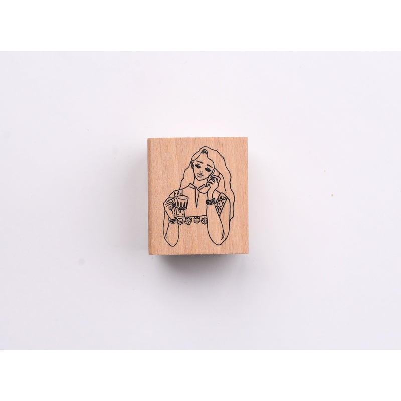 La Dolce Vita Rubber Stamp – Afternoon Tea Girl
