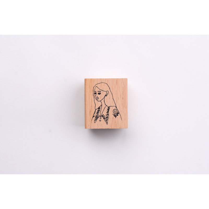 La Dolce Vita Rubber Stamp – Embroidered Collar Girl