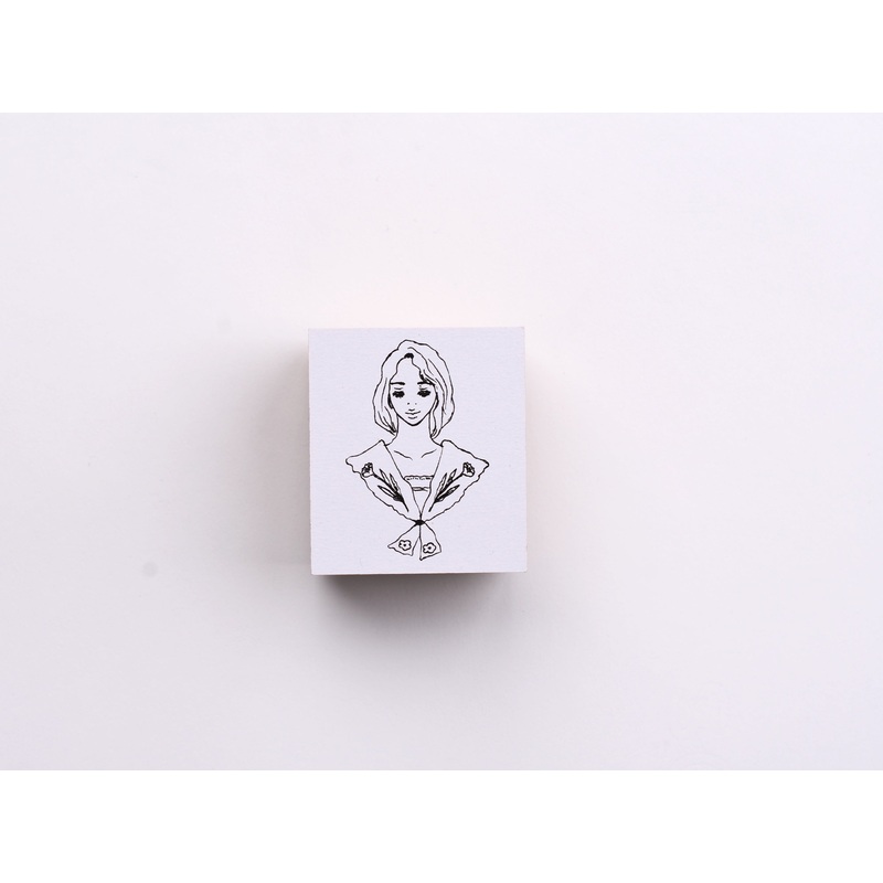 La Dolce Vita Rubber Stamp – Flower Scarf Girl