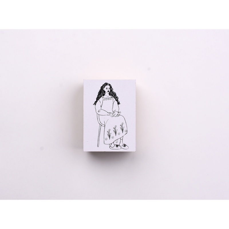 La Dolce Vita Rubber Stamp – Old School Diary Woman