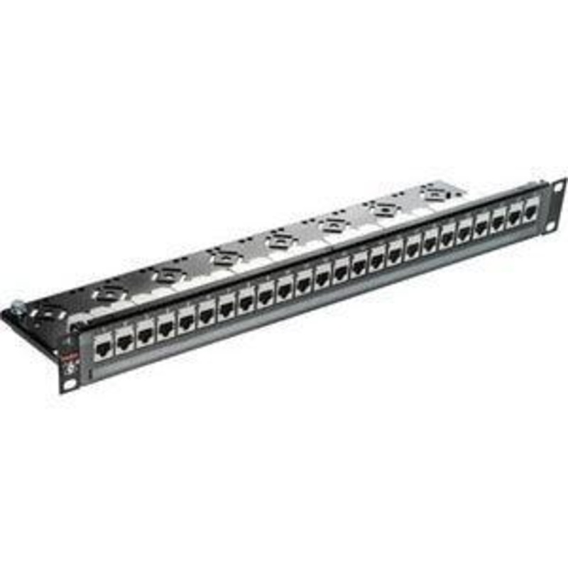 CAT6A 1U 24 PORT SHIELDED PATCH PANEL