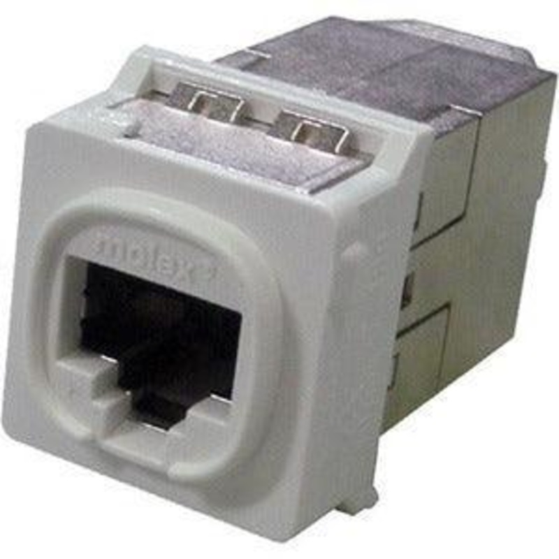 CAT6A JACK MODCLIP SHUTRD-WHITE