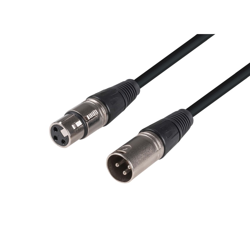 DYNAMIX 15m XLR 3-Pin Male to Female Balanced Audio Cable Sheilded Cable, 2 Core 28/0.1BC*2, ID1.2mm  OD 6.5mm.