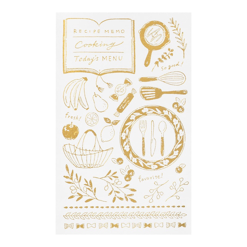 Midori Foil Transfer Stickers for Journaling – Kitchen