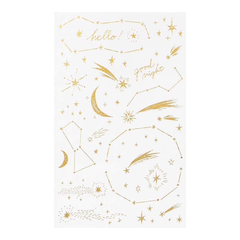 Midori Foil Transfer Stickers for Journaling – Star
