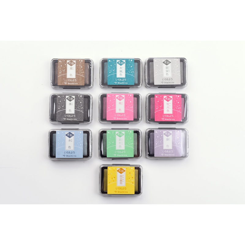 Shachihata Oil-Based Ink Pad – Iromoyo Kosai – Traditional Japanese Colors With Shimmer
