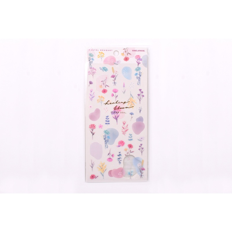 Kamio Healing Bloom Clear Seal – Pastel Bouquet