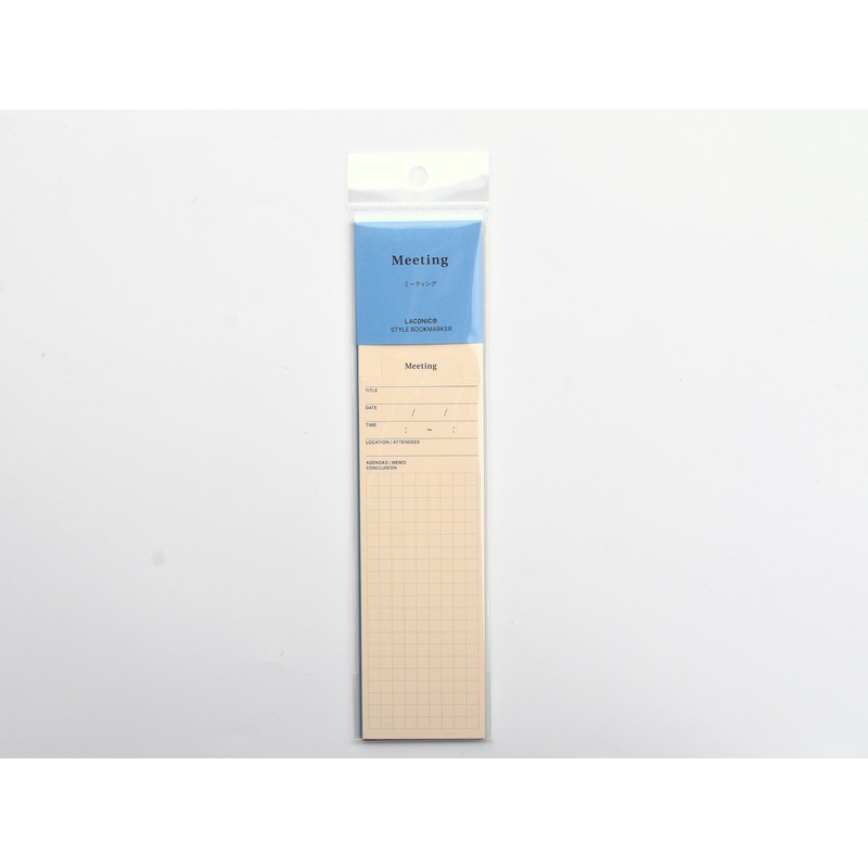 Laconic Style Bookmarker – Meeting