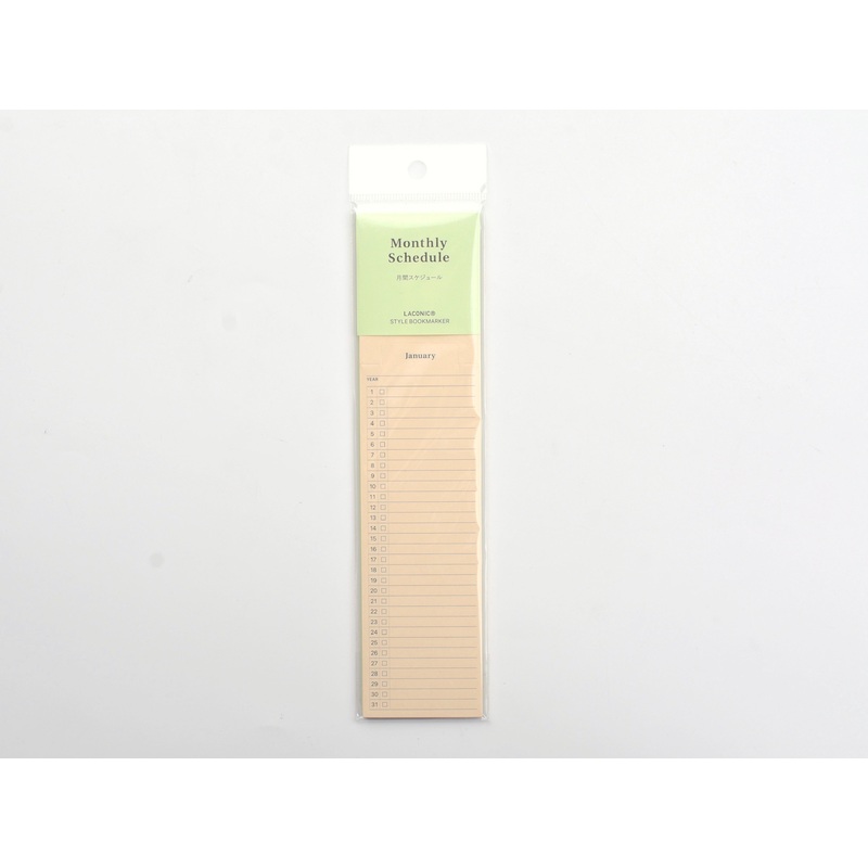 Laconic Style Bookmarker – Monthly