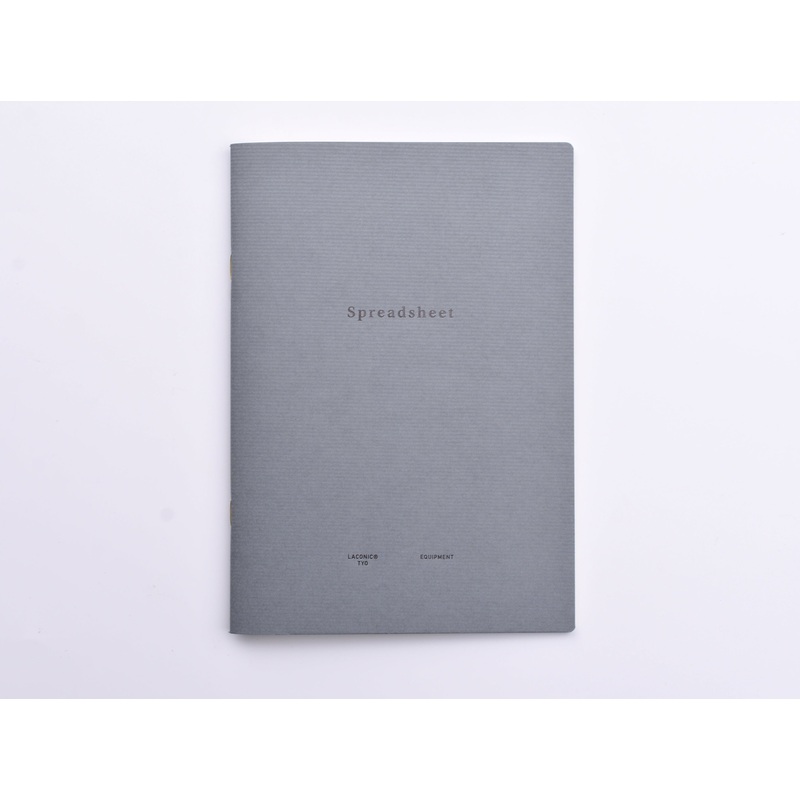 Laconic Style Notebook – Spreadsheet – A5