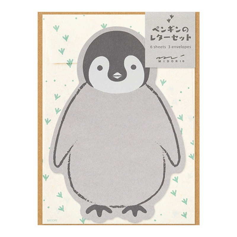Midori Letter Set Die Cut – Penguin