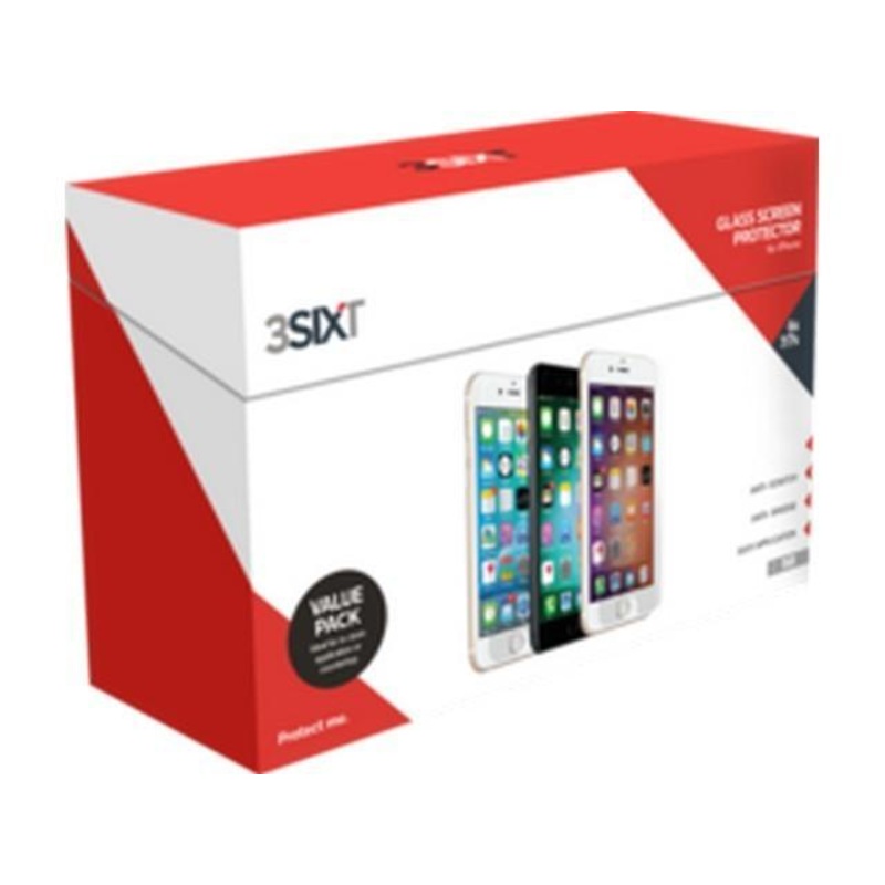 3sixT Screen Protector Flat Glass – iPhone 8/7/6 Plus-Bulk50