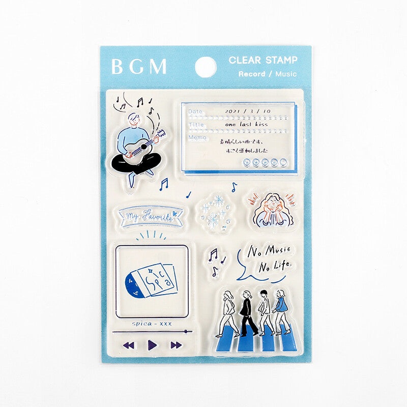 BGM Clear Stamp – Record Music