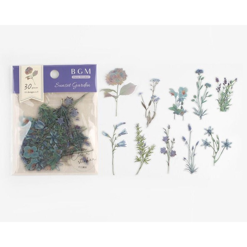 BGM Clear Sticker – Sunset Garden Purple
