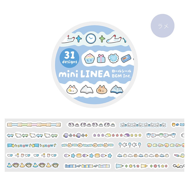 BGM Planner Stickers Roll – Mini Linea – Pale Blue