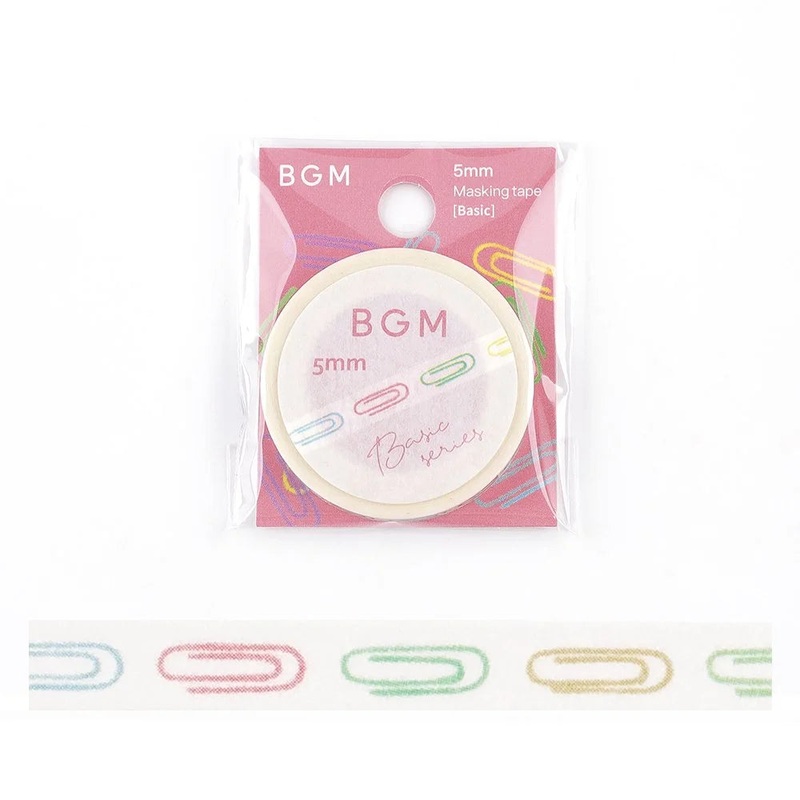 BGM Slim Washi Tape – 5mm – Clip