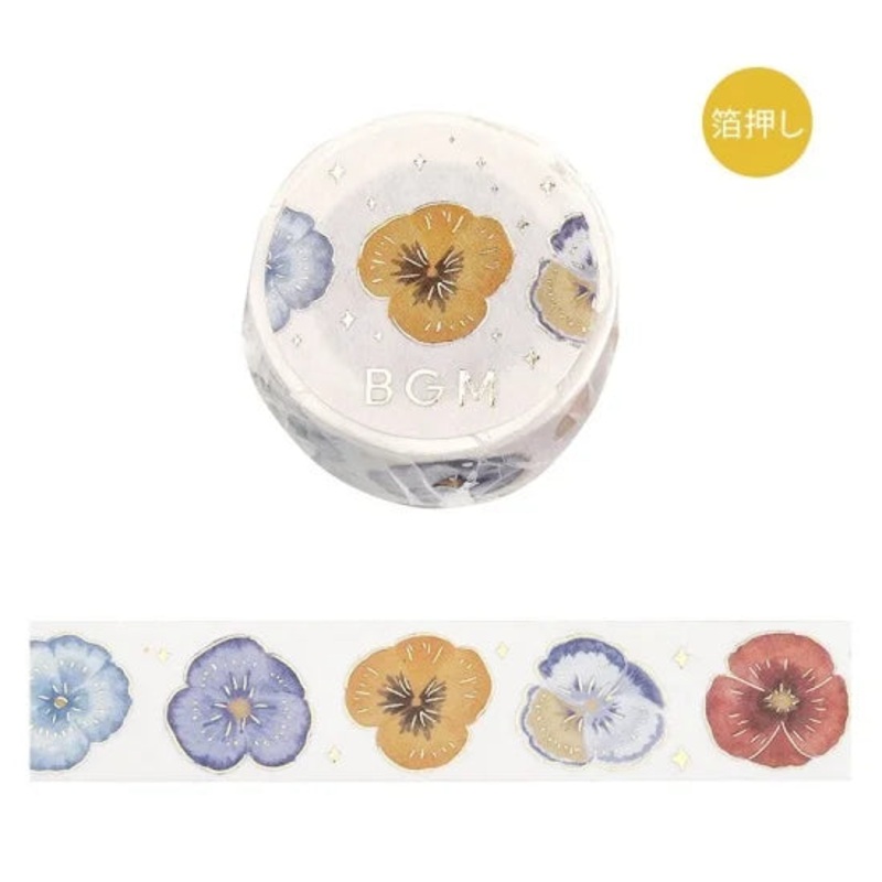 BGM Washi Tape – Foil Stamping Life – Pansy Bookmark