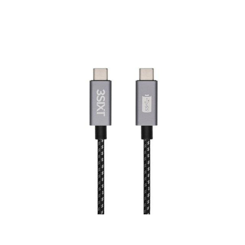 3sixT BLACK Cable – USB-C to USB-C PD – 1m