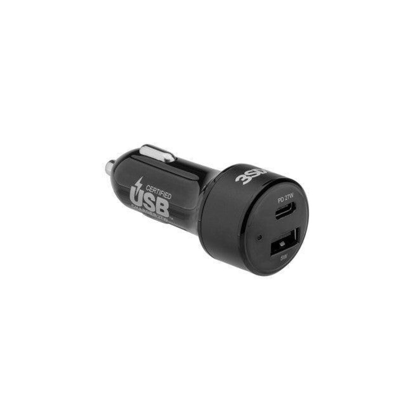 3sixT Car Charger 27W USB-C PD – Black