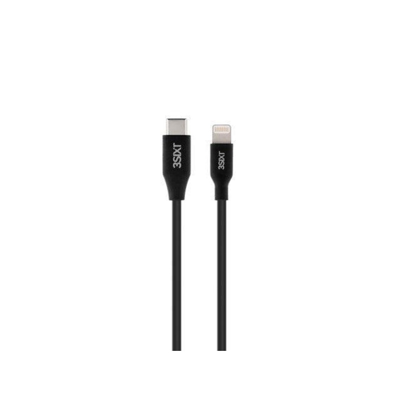 3sixT Charge & Sync Cable – USB-C to Lightning – 1m – Black