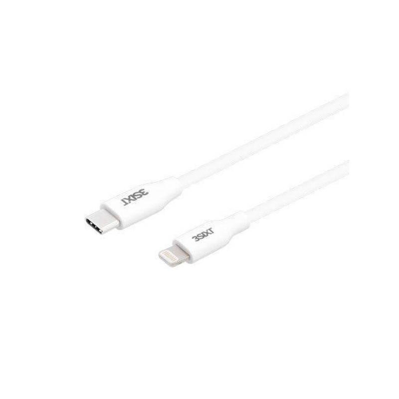 3sixT Charge & Sync Cable – USB-C to Lightning – 1m – White