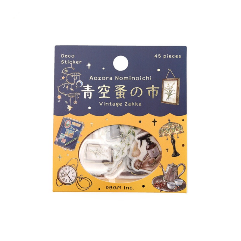 BGM Deco Sticker – Aozora-Nominoichi  – Vintage Zakka
