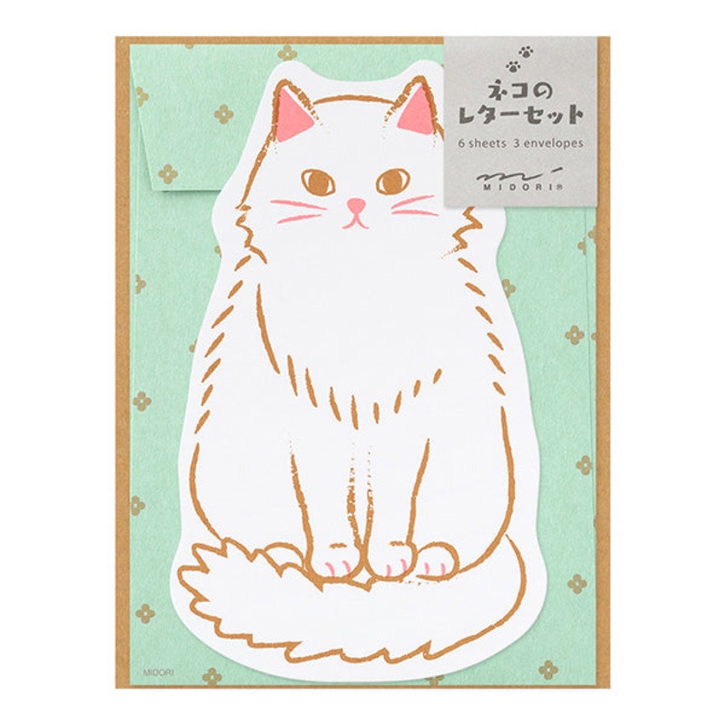 Midori Letter Set Die Cut – Cat