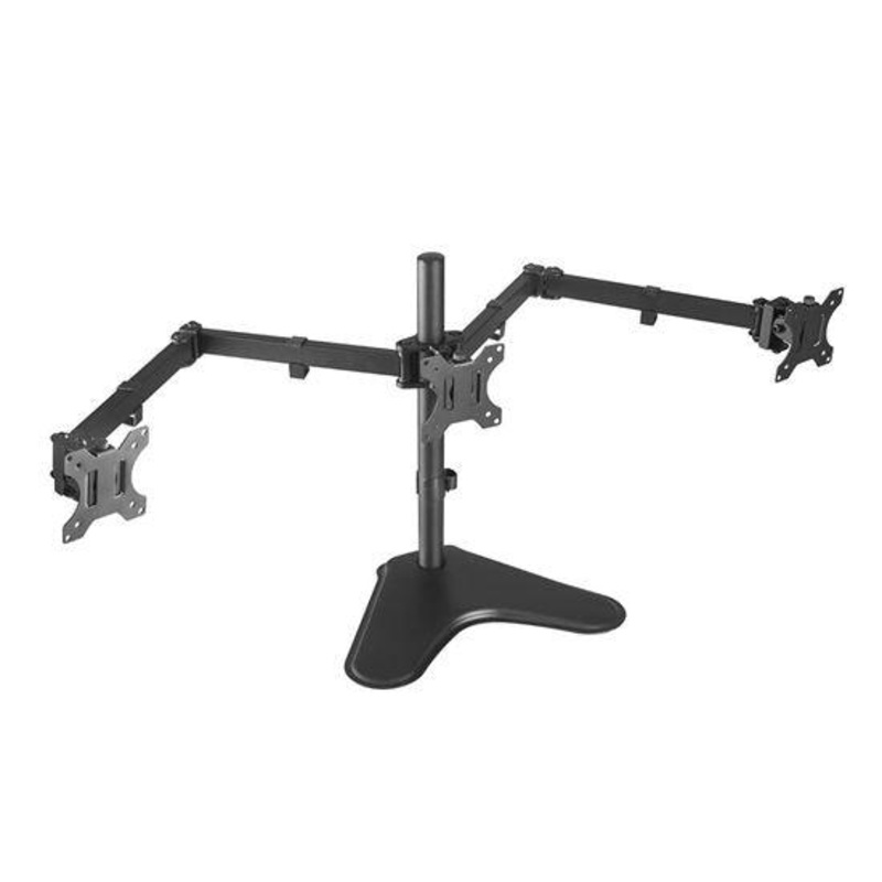 BRATECK 13″-27″ Triple Monitor Economy Desk Mount Stand.