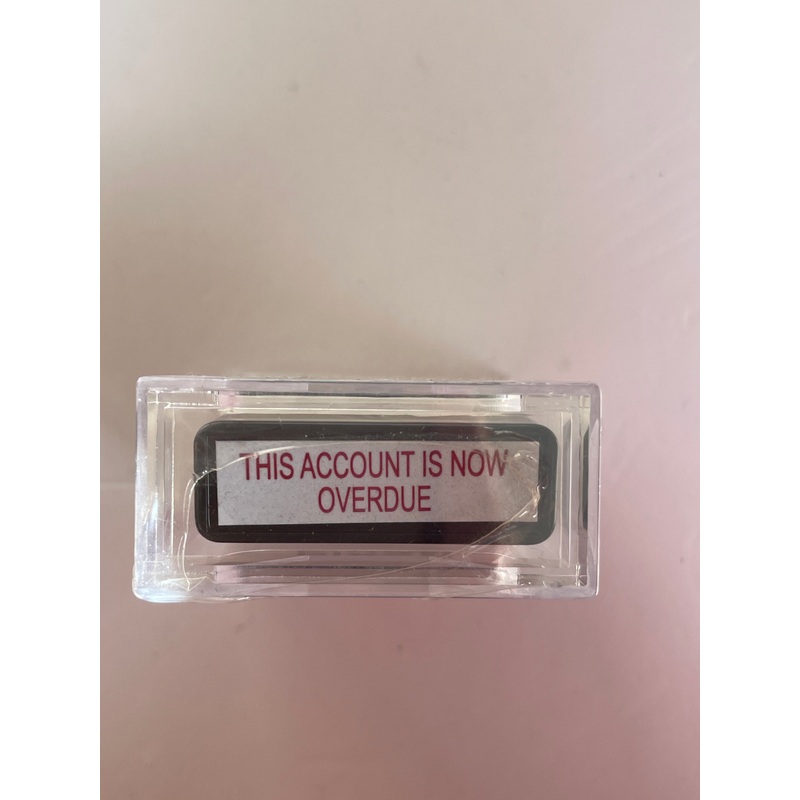 Dixon “THIS ACCOUNT IS NOW OVERDUE” Stamp