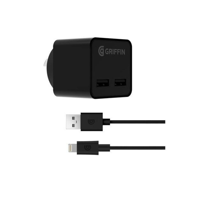 Griffin PowerBlock Dual Port with Lightning cable