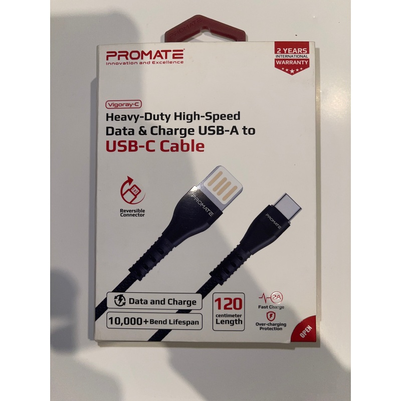 Heavy-Duty high speed data & Charge USB-A to USB-C cable