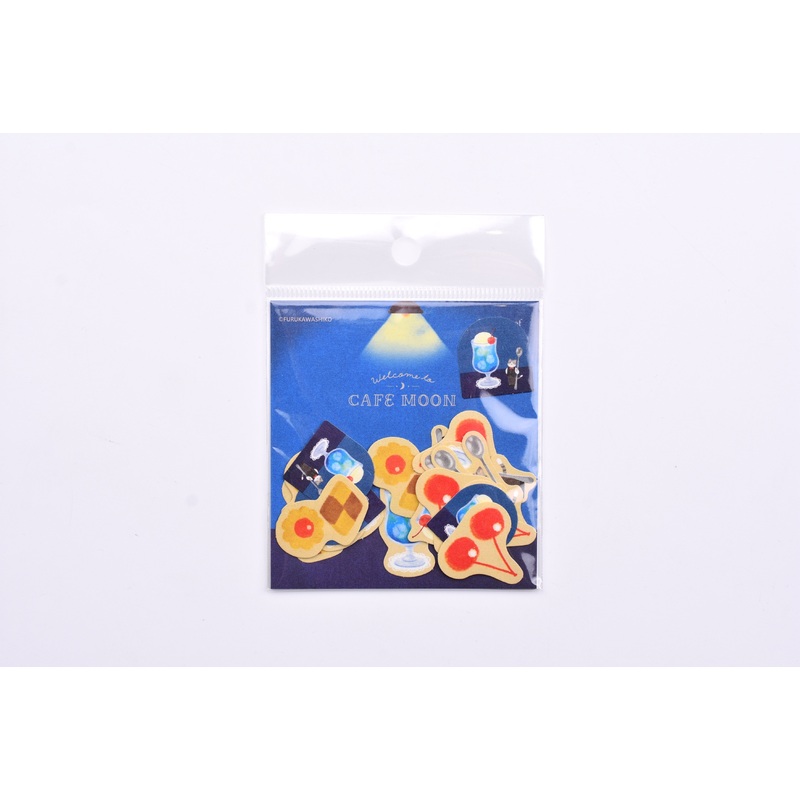 Furukawa Paper Deco Flake Sticker – Cafe Moon – Cream Soda